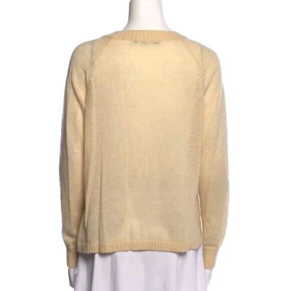 Woolrich Motif Mohair Sweater Canoe Camping Mountain Womens Sz M Medium Ivory (G - Picture 3 of 7